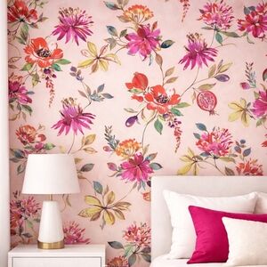 NEW Wallpaper Roll (Pink Floral Print)